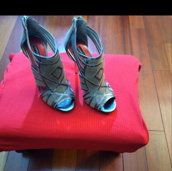 Charles Jordan  classy 4in heels new with tags open toe heels dress up or down - Picture 2 of 7